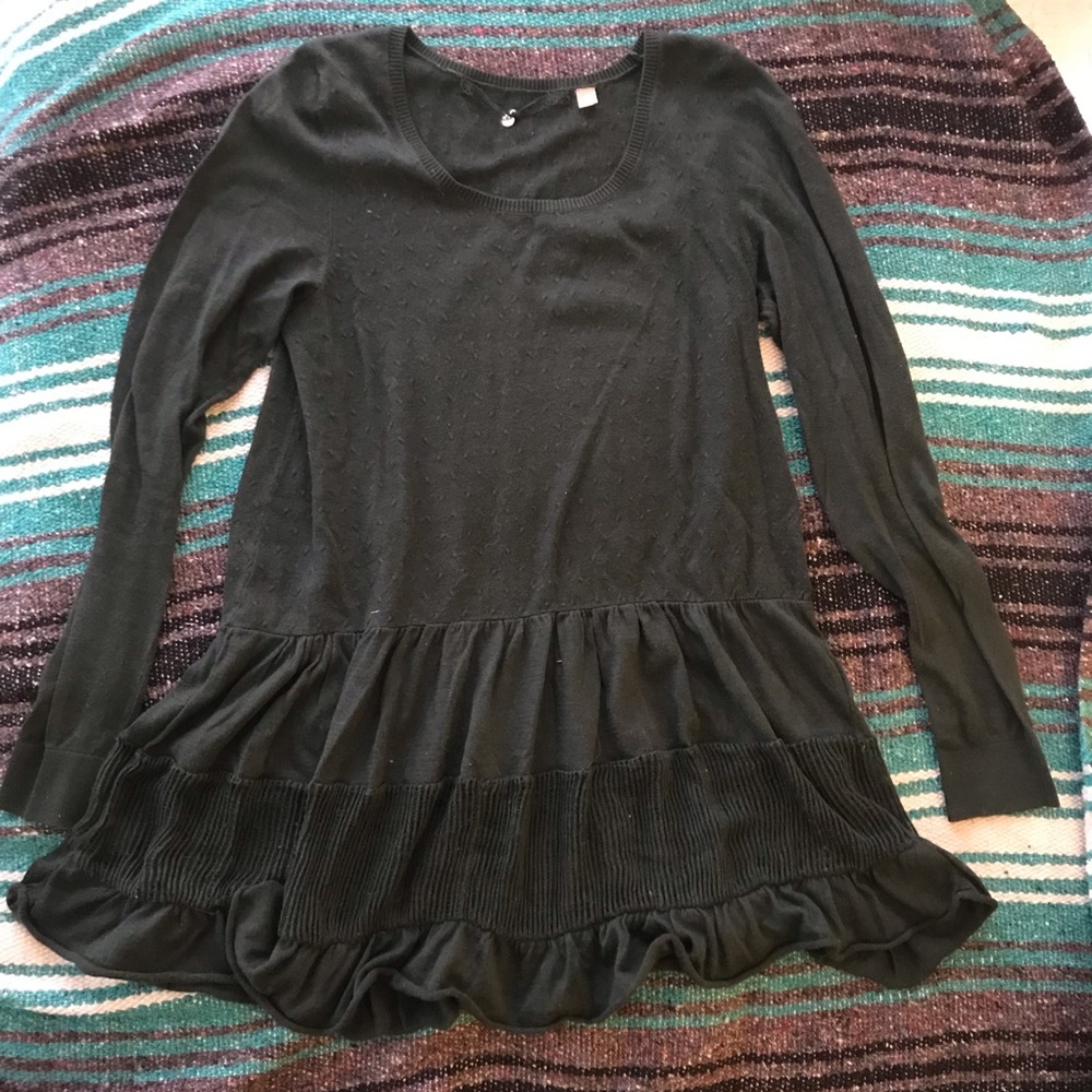 Anthropologie Peplum Sweater by Knitted & Knotted